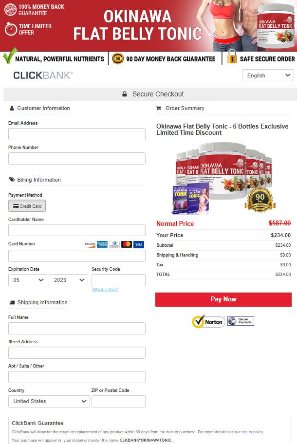 OkinawaFlatBellyTonic - Secure Order Page